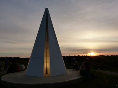 Light Pyramid' at Twilight